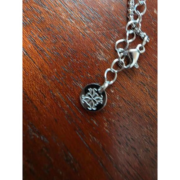 Like New Rustic Cuff Black Druzy Glitter Silver Tone Necklace - Picture 5 of 7